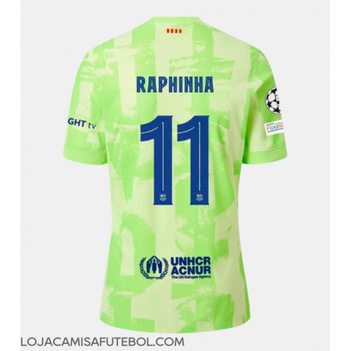 Camisa de Futebol Barcelona Raphinha Belloli #11 Equipamento Alternativo 2024-25 Manga Curta